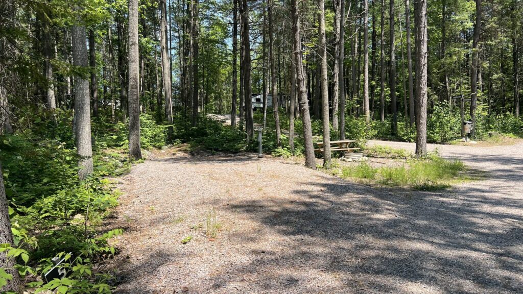 Overnight campsite at Noelville Family Resort